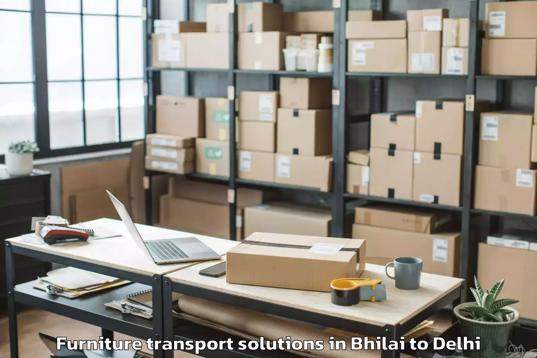 Book Bhilai to Rohini Furniture Transport Solutions Online